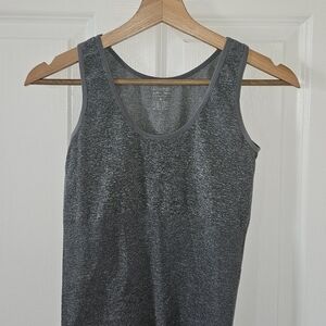Skinnygirl Charcoal Heather Gray Scoop Neck Tank